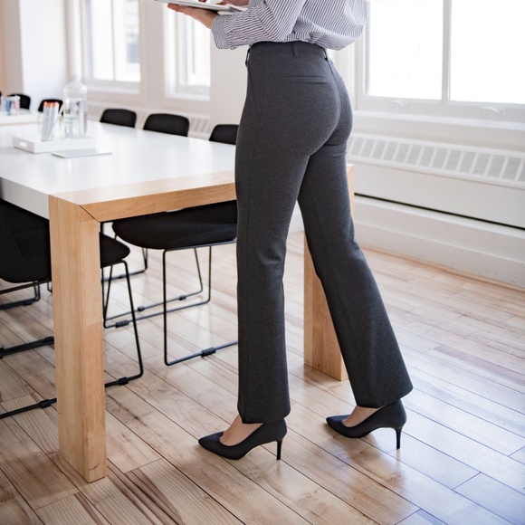 Betabrand Pants - Betabrand Dress Pant Yoga Boot Cut Gray XS Petite